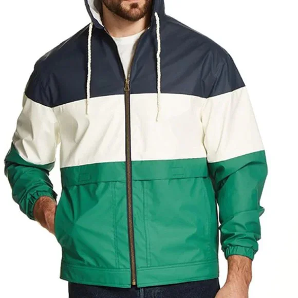 Weatherproof Vintage - Mens Hooded Short Windbreaker Jacket - Picture 3 of 8